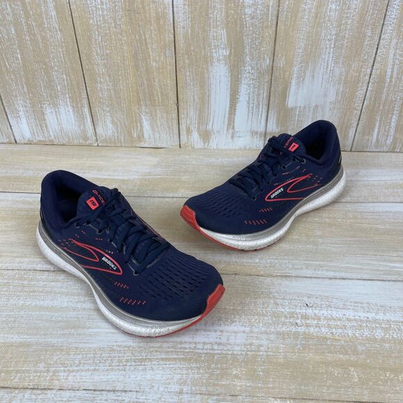 Brooks Glycerin 19 Women's Running Shoes US 9 Navy & Coral Low Top 1203431B472 - Picture 2 of 12
